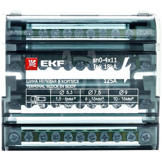 Шина нулевая в корпусе 4х11 EKF sn0-4x11