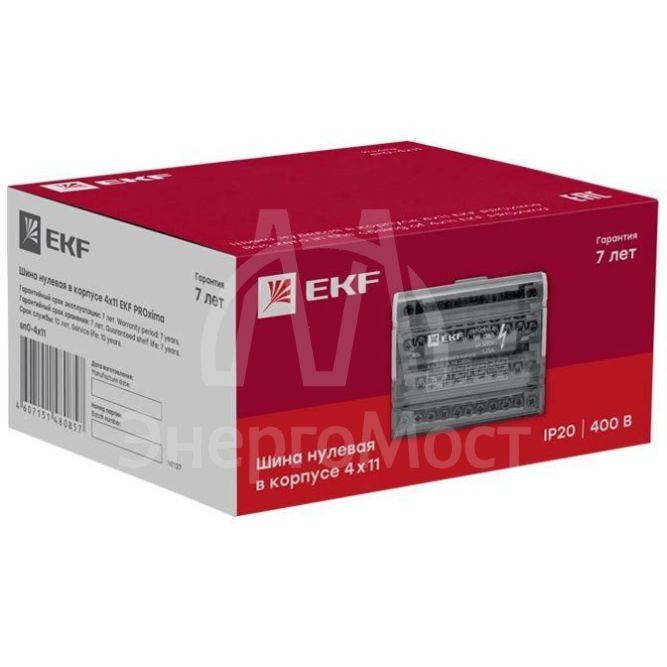 Шина нулевая в корпусе 4х11 EKF sn0-4x11