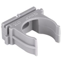 Держатель для труб (клипса) для ручного монтажа d25мм сер. Plast (уп.10шт) EKF derj-z-25sn-r
