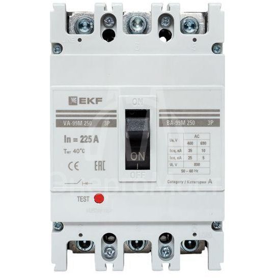 Выключатель автоматический 3п 250/225А 35кА ВА-99М PROxima EKF mccb99-250-225m