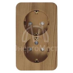 Розетка 2-м ОП BLANCA 16А 250В защ. шторки с заземл. изол. пласт. ясень SchE BLNRA011215