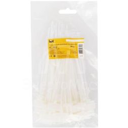 Хомут кабельный ХП1 3х150 нейл. бел. с таб. 25х15 (уп.100шт) IEK UHH61-3-150-100