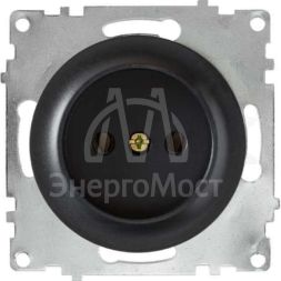 Механизм розетки 1-м СП Florence без заземл. черн. 1E10301303 OneKeyElectro 2172812