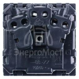 Механизм розетки Zenit 16А 250В с защ. крышкой защ. шторки с заземл. серебристый ABB 2CLA228810N1301