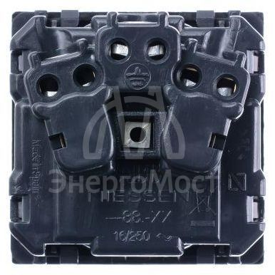 Механизм розетки Zenit 16А 250В с защ. крышкой защ. шторки с заземл. серебристый ABB 2CLA228810N1301