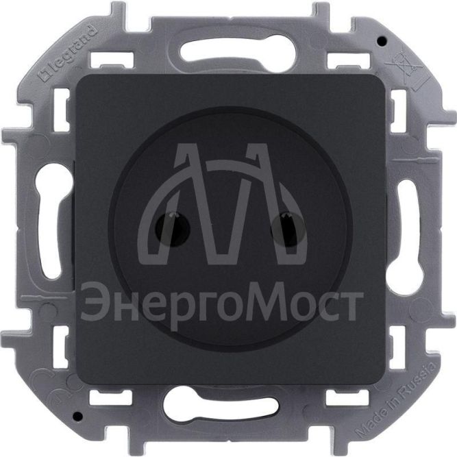 Розетка 1-м СП Inspiria 16А IP20 250В 2P антрацит Leg 673713