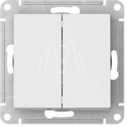 Переключатель 2-кл. AtlasDesign (сх. 6/2) 10AX быстрозажим. клем. механизм бел. SE ATN000165S