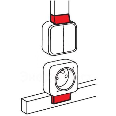 Адаптер QUTEO для кабель-канала 24х14мм METRA Leg 638127