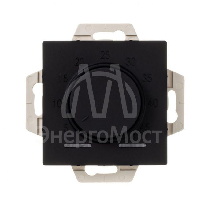 Механизм термостата AtlasDesign 10А электрон. для теплого пола с выносным датчиком +5град.C +45град.C в сборе карбон SchE ATN001035