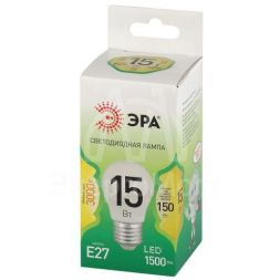 Лампа светодиодная GREEN LINE P45-15W-830-E27 GL 15Вт шар 3000К свет тепл. E27 Эра Б0067038