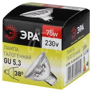 Лампа галогенная GU5.3-JCDR (MR16) -75W-230V-Cl ЭРА C0027366