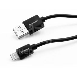 Кабель USB ELX-CDC03P-C02 ПРОМО USB-Lightning 2А 1м зарядка+передача данных пакет черн. ERGOLUX 15092