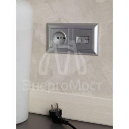 Рамка 2-м BRITE РУ-2-Бр алюм./алюм. IEK BR-M22-12-K47