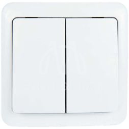 Выключатель 2-кл. 1п ОП Viola 10А IP20 бел. LEZARD 751-0200-101