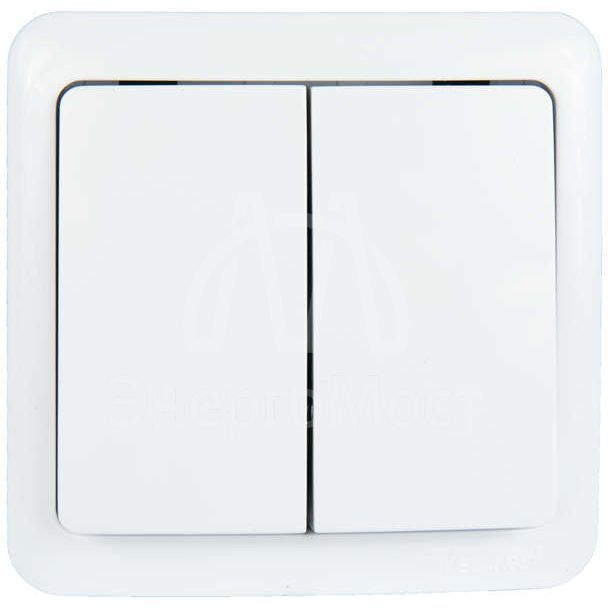 Выключатель 2-кл. 1п ОП Viola 10А IP20 бел. LEZARD 751-0200-101