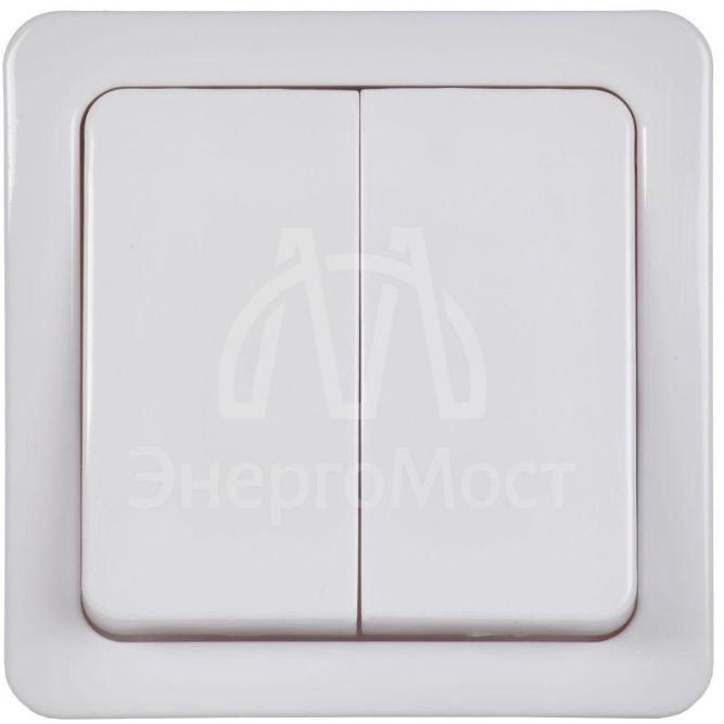 Выключатель 2-кл. ОП Гермес Plus 10А IP54 ВС20-2-0-ГПБ бел. IEK EVMP20-K01-10-54-EC