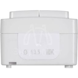 Выключатель 2-кл. ОП Гермес Plus 10А IP54 ВС20-2-0-ГПБ бел. IEK EVMP20-K01-10-54-EC