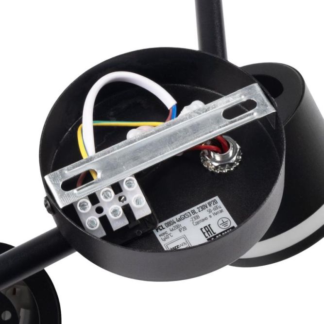 Светильник PCL-0804 max 20Вт (каждая лампа) 4xGX53 IP20 230В BL настен./потолочн. декор. под лампу JazzWay 5066922