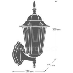 Светильник 4101 (НБУ 60Вт) 60Вт E27 IP43 улично-садовый черн. Camelion 3003