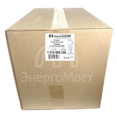 Плафон 34-301-Ф127/в42 &amp;quot;Ладера&amp;quot; мятый янтарь ИМ Элетех 1070908268