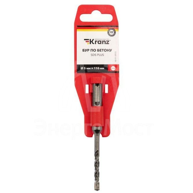 Бур по бетону 5x110мм SDS PLUS Kranz KR-91-0005