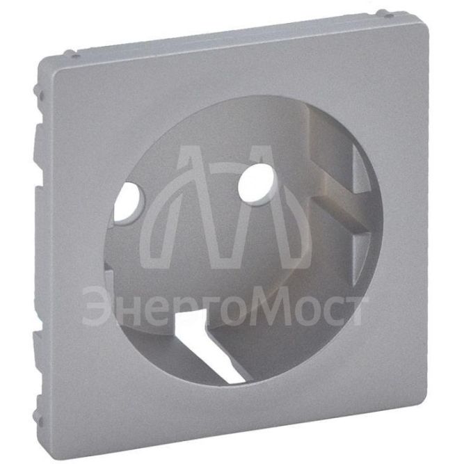 Панель лицевая Valena Life для розетки 2К+З алюм. Leg 755202