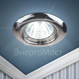 Светильник ST3 CH 50Вт MR16 12В точечный штампован. хром. ЭРА C0043804