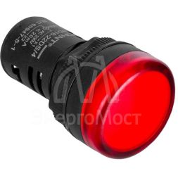 Индикатор ND16-22DS/4C компактный встроен. конденсатор IP65 AC 230В (R) красн. CHINT 828165