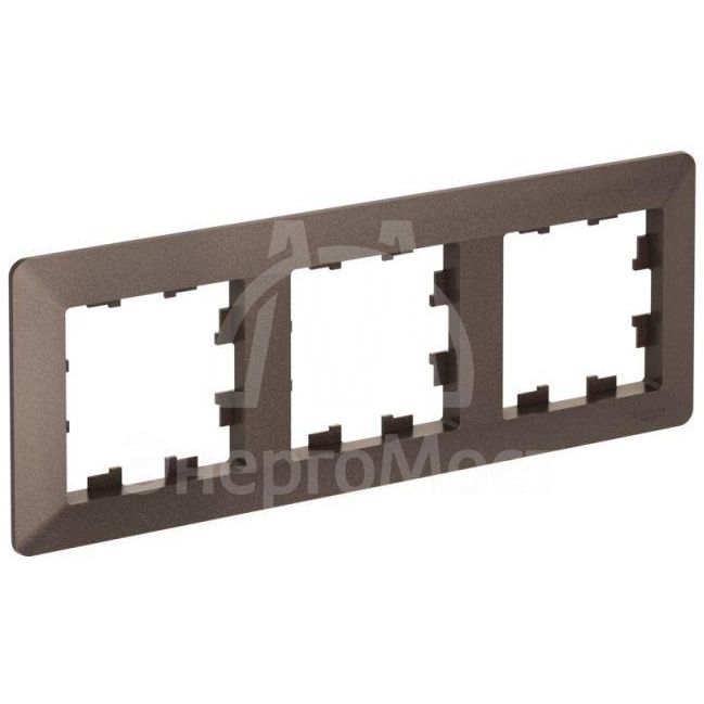 Рамка 3-м AtlasDesign Air мокко/дым. черн. SE ATN220603