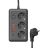 Удлинитель с сетевым фильтром 3х5м 10А 4USB + 2USBC 2500Вт ПВС 3х1 прямоуг. черн. КОСМОС FKsmPR-5m-3g(B)USB