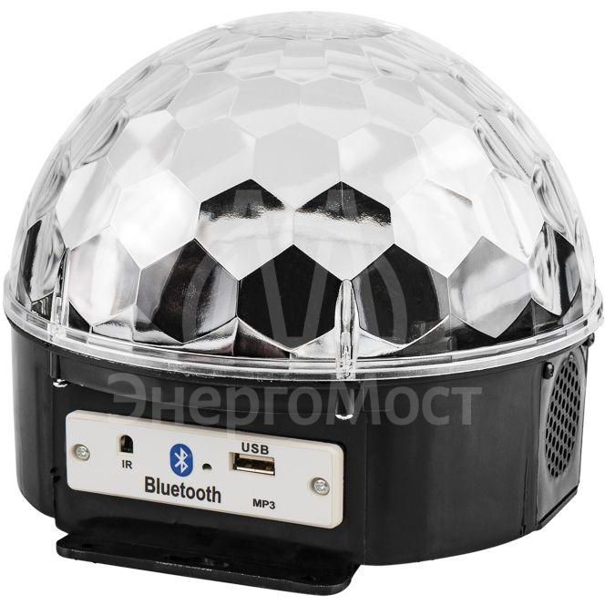 Лампа светодиодная &amp;quot;Диско-шар&amp;quot; RGB 220В с пультом ДУ и Bluetooth IP20 NEON-NIGHT 601-257