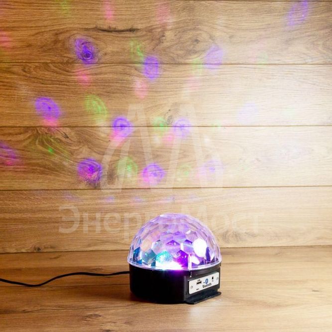 Лампа светодиодная &amp;quot;Диско-шар&amp;quot; RGB 220В с пультом ДУ и Bluetooth IP20 NEON-NIGHT 601-257