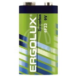 Элемент питания солевой "крона" 6F22 SR1 6F22SR1 9В Ergolux 12443