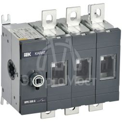 Выключатель-разъединитель ВРК 3п 250А без рукоятки KARAT IEK KA-VR10-3-0250