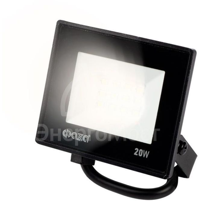 Прожектор светодиодный СДО-20 20Вт 6500К IP65 230В BL прозр. закаленное стекло ФАZА 5047266