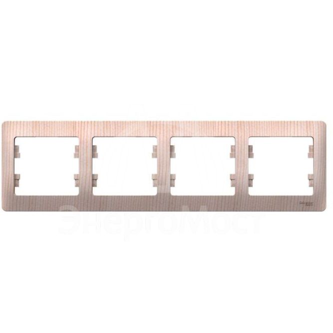 Рамка 4-пост. Glossa горизонт. сосна SE GSL001504