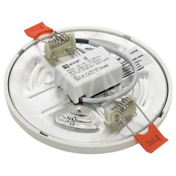 Светильник светодиодный ДВО 1005 9Вт 4000К IP20 встраив. Basic EKF DLL-1005-9-4000