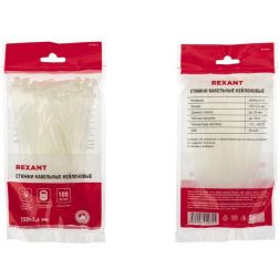 Хомут кабельный 3.6х150 нейл. бел. (уп.100шт) Rexant 07-0150-4