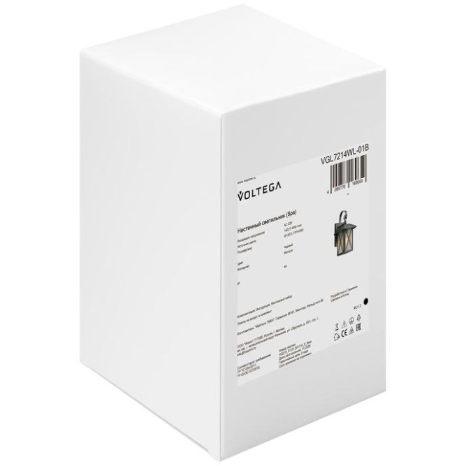 Светильник Gabi 1х40Вт E27 IP44 бра настен. Voltega VGL7214WL-01B