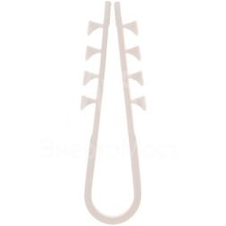 Дюбель-хомут 5-10 для круглого кабеля бел. (уп.100шт) PROCONNECT 07-4501-2