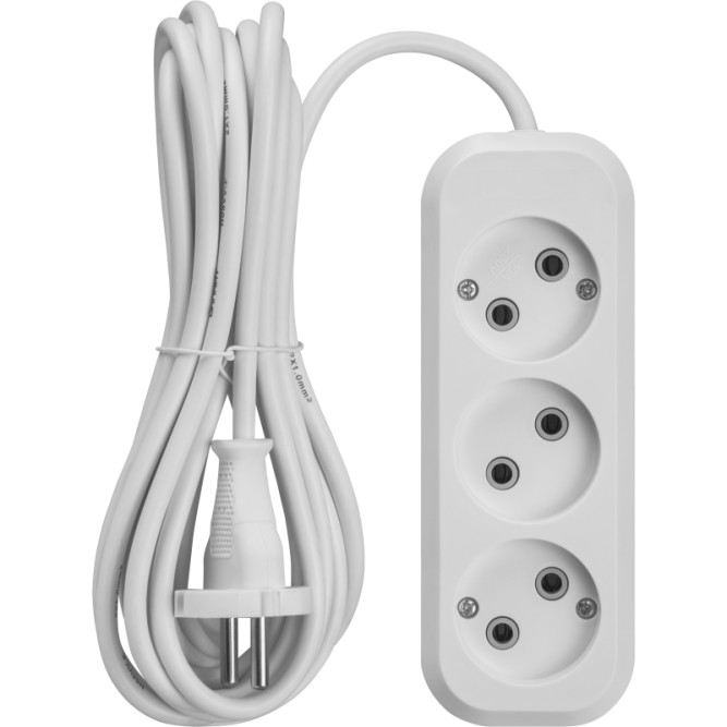 Удлинитель 3х1.5м без заземл. 10А IP20 90506 OPE-S-03-150-X-2х1 ОНЛАЙТ 90506