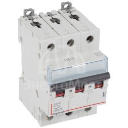 Выключатель автоматический модульный 3п C 25А 6кА DX3-E 6000 3мод. 230/400В Leg 407293