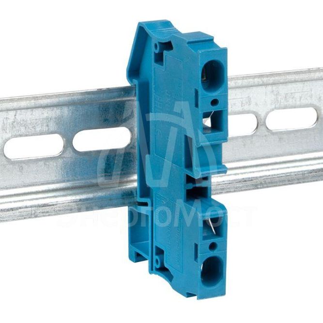 Колодка клеммная JXB-ST-6 57А самозажимная син. EKF plc-jxb-st-6-blue