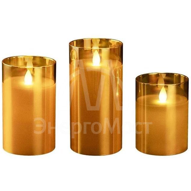 Свеча декоративная CL7-SET3-gd (компл. 3-х свечей зол.) ФАZА 5018822