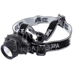 Фонарь налобный светодиодный GB-410 на батарейках 3хААА 3 режима IP44 черн. ЭРА Б0051463