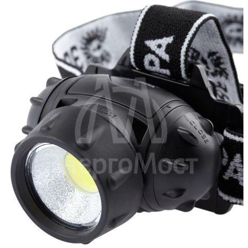 Фонарь налобный светодиодный GB-410 на батарейках 3хААА 3 режима IP44 черн. ЭРА Б0051463