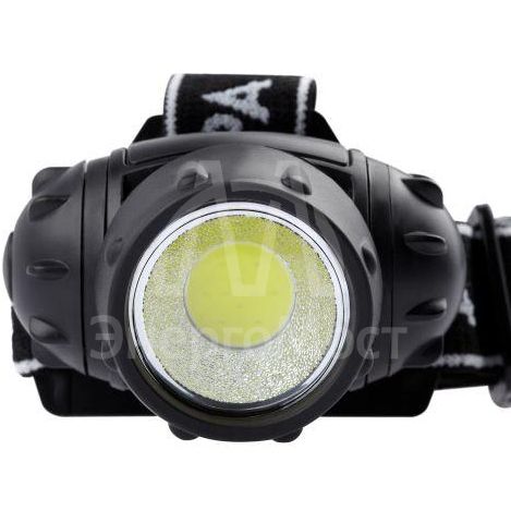 Фонарь налобный светодиодный GB-410 на батарейках 3хААА 3 режима IP44 черн. ЭРА Б0051463
