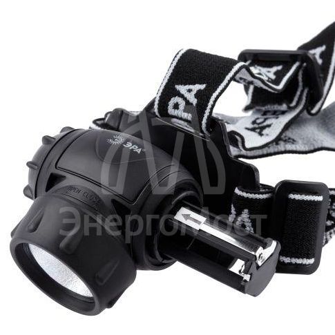 Фонарь налобный светодиодный GB-410 на батарейках 3хААА 3 режима IP44 черн. ЭРА Б0051463