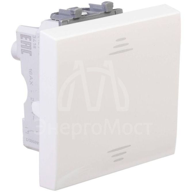 Переключатель модульный 1-кл. 2мод. Avanti &amp;quot;Белое облако&amp;quot; 16А IP20 бел. DKC 4400112