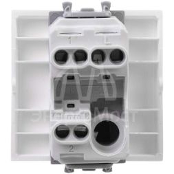 Переключатель модульный 1-кл. 2мод. Avanti &amp;quot;Белое облако&amp;quot; 16А IP20 бел. DKC 4400112